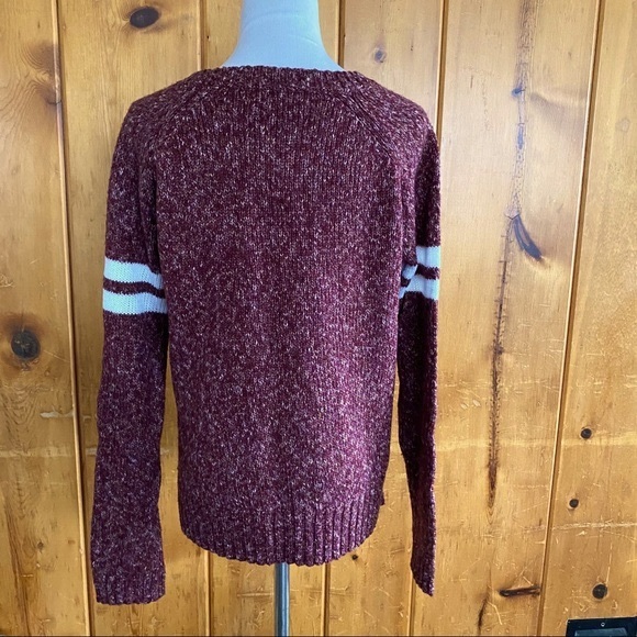 EUC sweater w/ striped sleeves - Picture 2 of 11